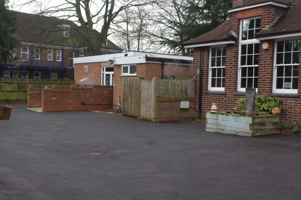 Plain outdoor tarmacked space